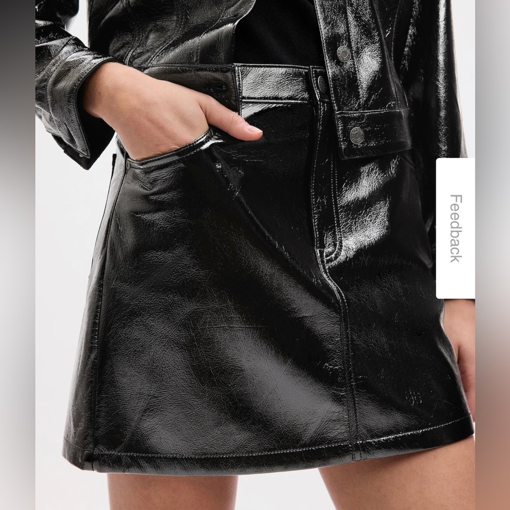 NWT GAP Vegan Patent Leather Mini Skirt